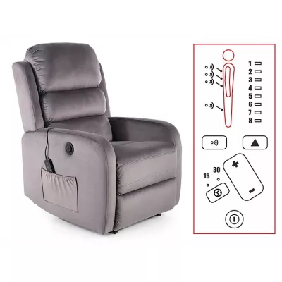 Verstellbarer Massagesessel HYNEK – grün
