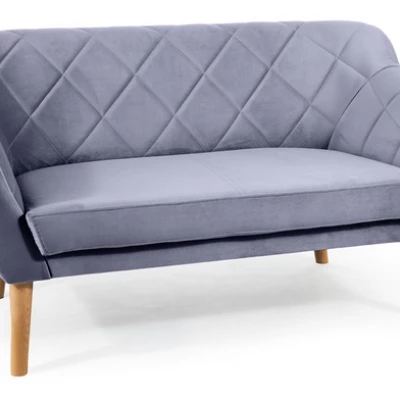 Zweisitzer-Sofa AISHA - grau/buche