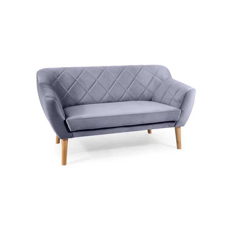 Zweisitzer-Sofa AISHA - grau/buche