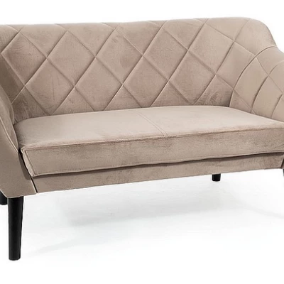 Zweisitzer-Sofa AISHA – Dunkelbeige/Wenge