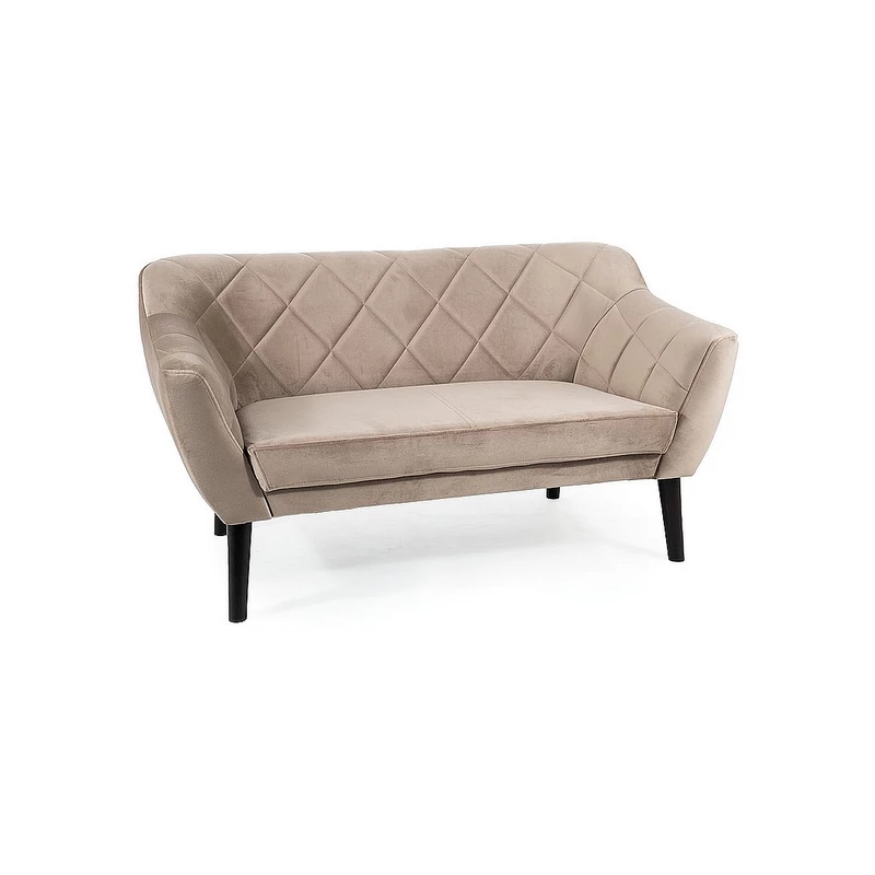 Zweisitzer-Sofa AISHA – Dunkelbeige/Wenge