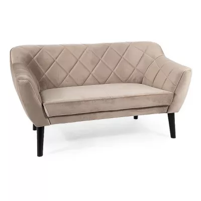 Zweisitzer-Sofa AISHA – Dunkelbeige/Wenge