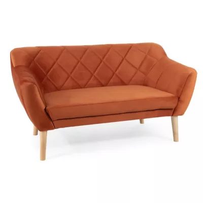 Zweisitzer-Sofa AISHA – Zimt/Buche