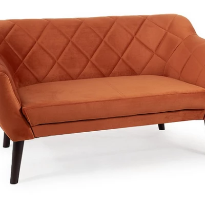 Zweisitzer-Sofa AISHA – Zimt/Wenge