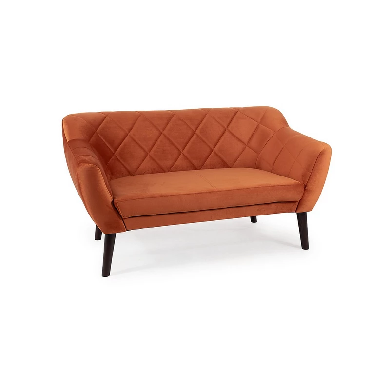 Zweisitzer-Sofa AISHA – Zimt/Wenge