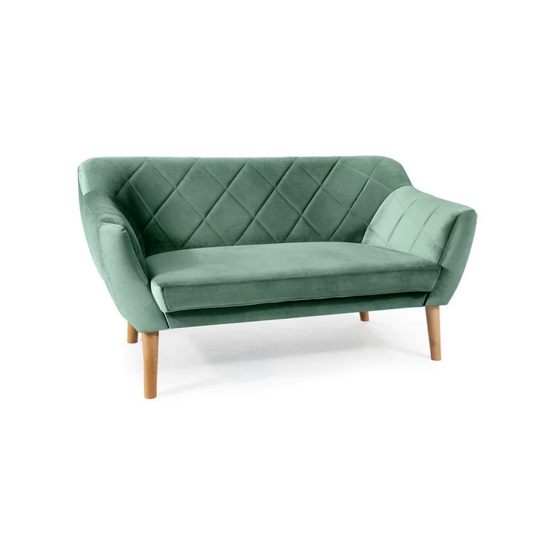 Zweisitzer-Sofa AISHA - grün / Buche