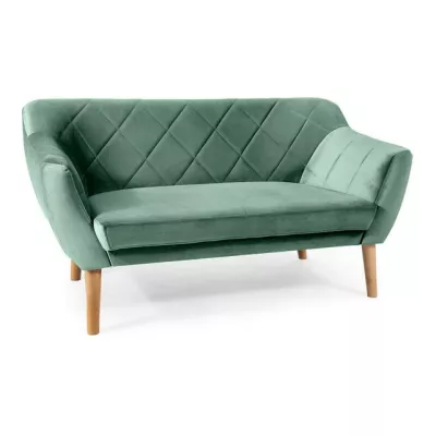 Zweisitzer-Sofa AISHA - grün / Buche