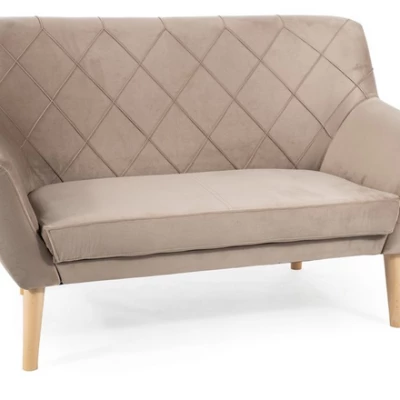 Zweisitzer-Sofa BORISKA - beige / Buche