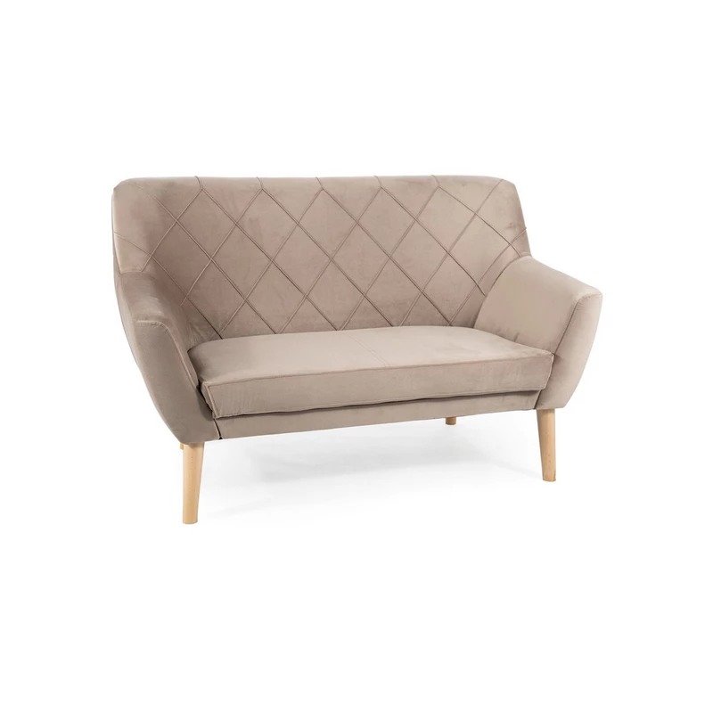 Zweisitzer-Sofa BORISKA - beige / Buche