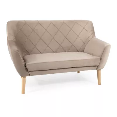 Zweisitzer-Sofa BORISKA - beige / Buche