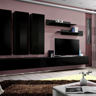 Hängende Wohnzimmer-Wandleuchte FREYA 1 - schwarz