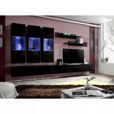 Hängende Wohnzimmer-Wandleuchte FREYA 2 - schwarz