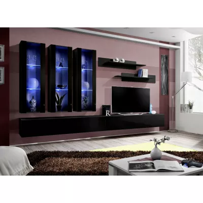 Hängende Wohnzimmer-Wandleuchte FREYA 3 - schwarz