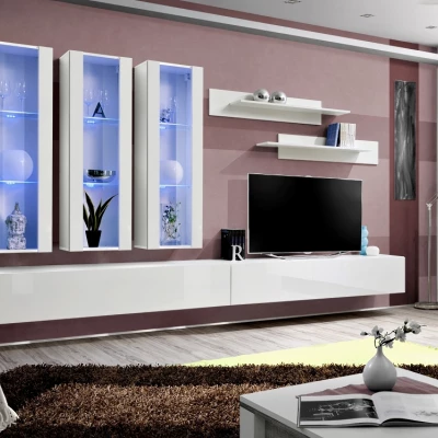 Hängende Wohnzimmer-Wandleuchte FREYA 3 - weiß