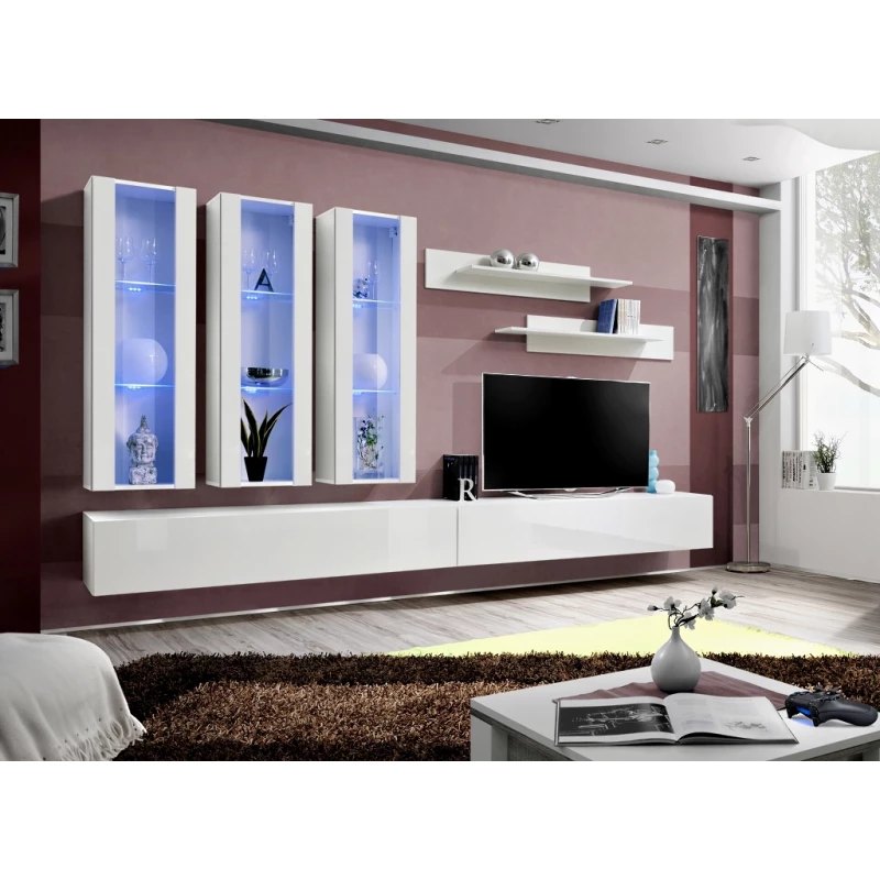 Hängende Wohnzimmer-Wandleuchte FREYA 3 - weiß
