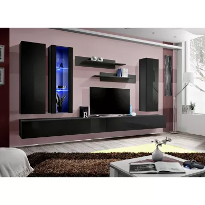 Hängende Wohnzimmer-Wandleuchte FREYA 4 - schwarz