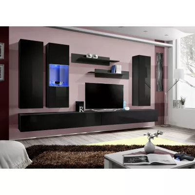 Hängende Wohnzimmer-Wandleuchte FREYA 5 - schwarz