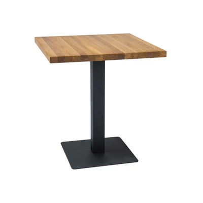 Esstisch KYRYLO 3 – 80x80, Eiche / Schwarz