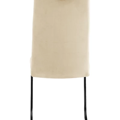Gepolsterter Esszimmerstuhl KASJA - schwarz / beige