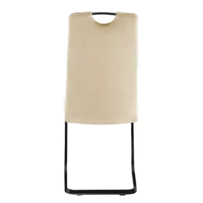Gepolsterter Esszimmerstuhl KASJA - schwarz / beige