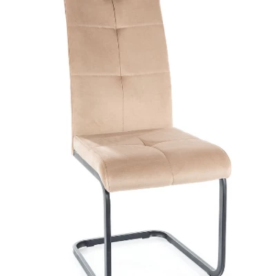 Gepolsterter Esszimmerstuhl KASJA - schwarz / beige