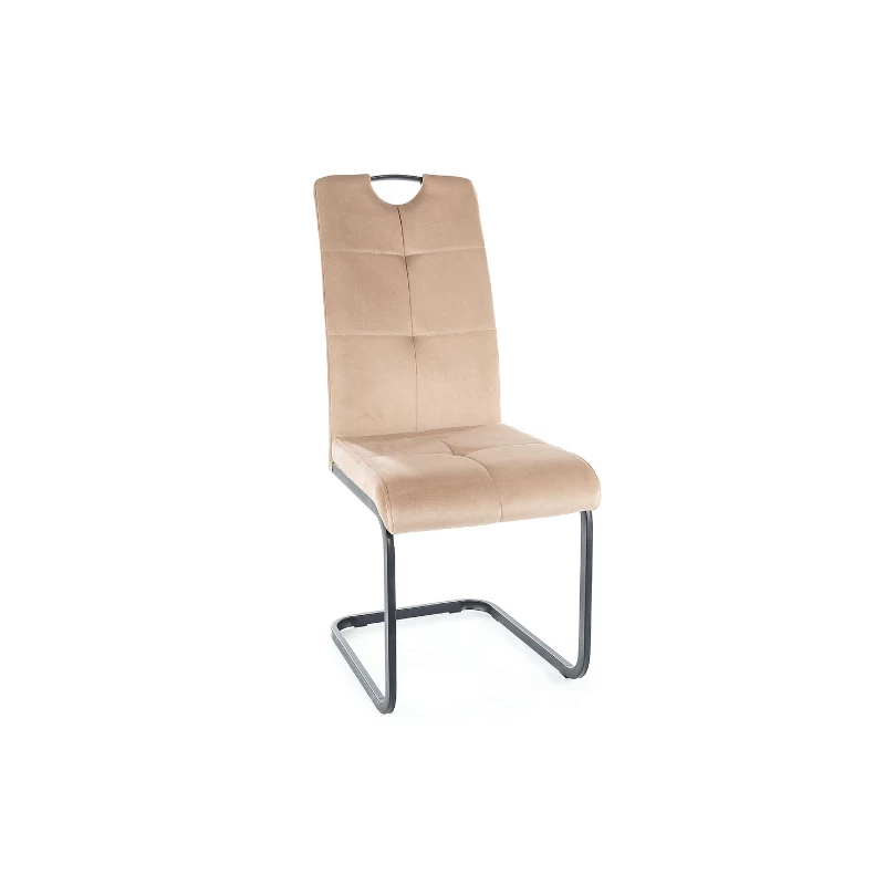 Gepolsterter Esszimmerstuhl KASJA - schwarz / beige