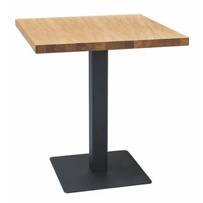 Esstisch KYRYLO 1 – 60x60, Eiche / Schwarz