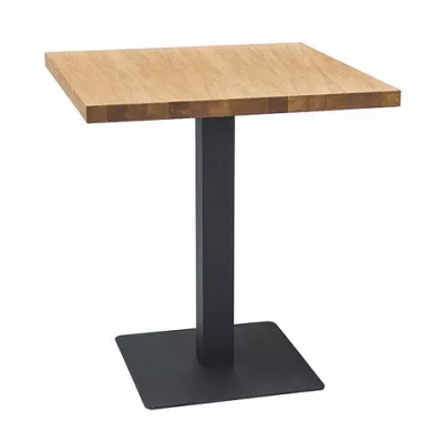Esstisch KYRYLO 1 – 60x60, Eiche / Schwarz