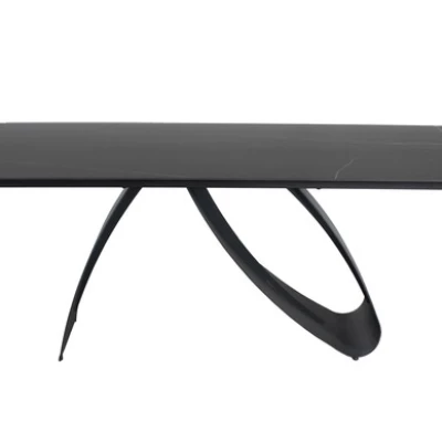 Ausziehbarer Esstisch HELIO - 160x90, schwarz