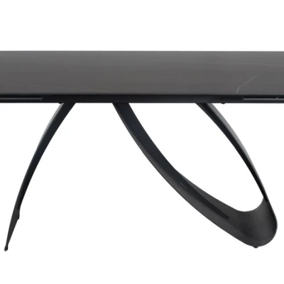 Ausziehbarer Esstisch HELIO - 160x90, schwarz