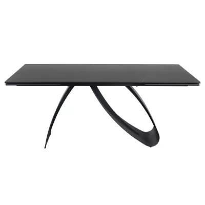 Ausziehbarer Esstisch HELIO - 160x90, schwarz