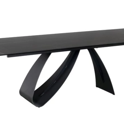 Ausziehbarer Esstisch HELIO - 160x90, schwarz