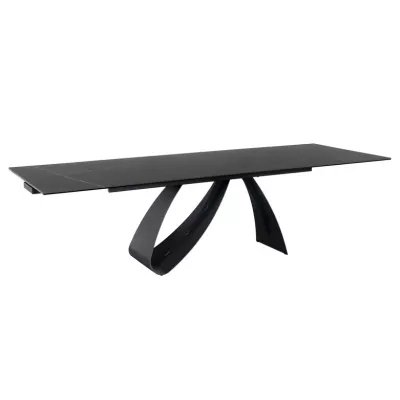 Ausziehbarer Esstisch HELIO - 160x90, schwarz