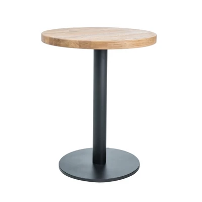 Beistelltisch KYRYLO 2 - 60, Eiche / Schwarz