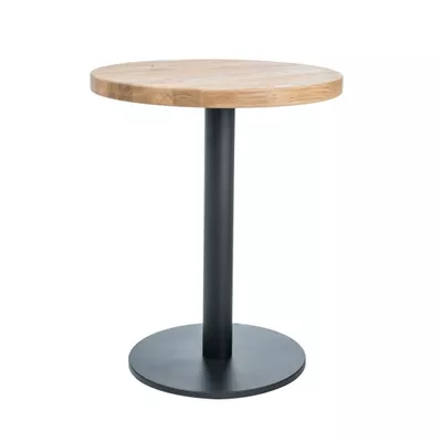 Beistelltisch KYRYLO 2 - 60, Eiche / Schwarz