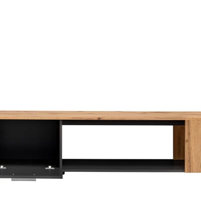 TV-Ständer BASILIE – Schwarz / Wotan-Eiche