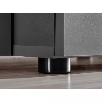 TV-Ständer BASILIE – Schwarz / Wotan-Eiche