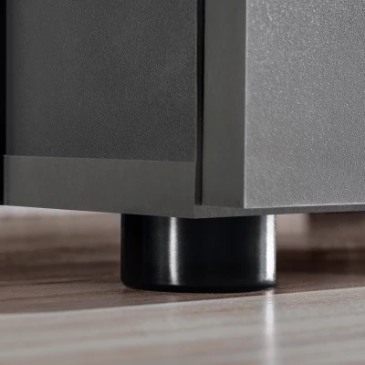 TV-Ständer BASILIE – Weiß / Wotan-Eiche