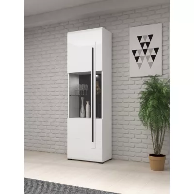 Eintürige Vitrine IVA – weiß