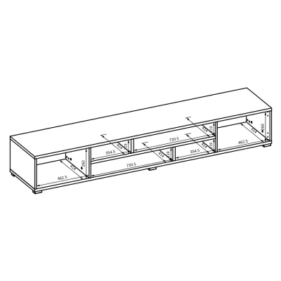 TV-Bank NIKOL – schwarzer Onyx