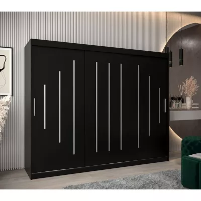 Kleiderschrank ESTER – Breite 250 cm, schwarz