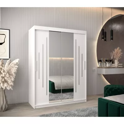 Kleiderschrank mit Spiegel KATI – Breite 150 cm, weiß