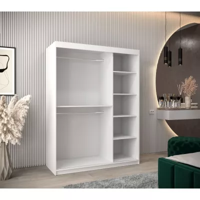 Kleiderschrank mit Spiegel KATI – Breite 150 cm, weiß