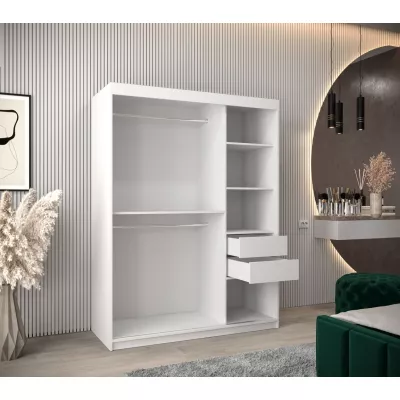 Kleiderschrank mit Spiegel KATI – Breite 150 cm, weiß