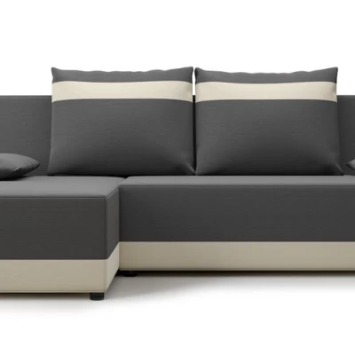 Ecksofa OLIVE – Dunkelgrau/Beige