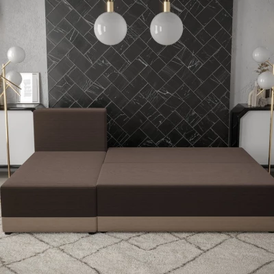 Ecksofa OLIVE – Dunkelgrau/Beige