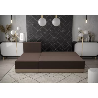 Ecksofa OLIVE – Dunkelgrau/Beige