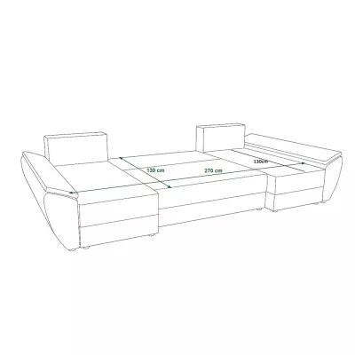 U-förmige Couchgarnitur OPHELIA – Honigfarbe