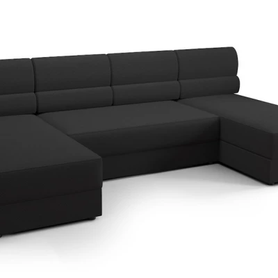 Couchgarnitur in U-Form OPHELIA – Dunkelgrau