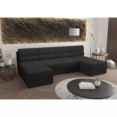 Couchgarnitur in U-Form OPHELIA – Dunkelgrau